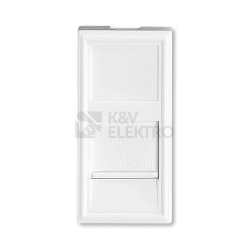 ABB modul zásuvkový 136811-1 se záclonkou 1xRJ45 bílá 22,5x45
