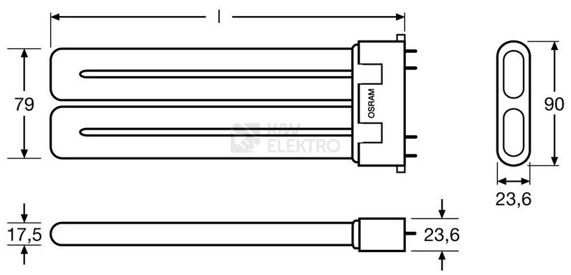Obrázek produktu Úsporná zářivka OSRAM DULUX F 36W/840 2G10 neutrální bílá 4000K 1