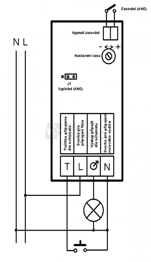 Obrázek produktu Schodišťový spínač/automat Elcon UKBN-2 2