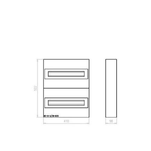 Rozvodnice EATON BC-O-2/36-TW-ECO na omítku bílé dveře 36M 281694 (obrázek 4)