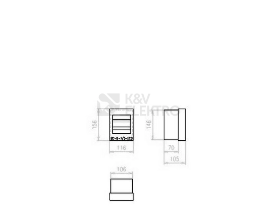 Obrázek produktu Rozvodnice pod omítku EATON BC-U-1/5-ECO průhledné dveře 5M 280352 1