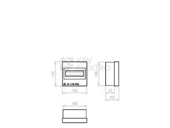 Obrázek produktu Rozvodnice pod omítku EATON BC-U-1/8-ECO průhledné dveře 8M 280353 1