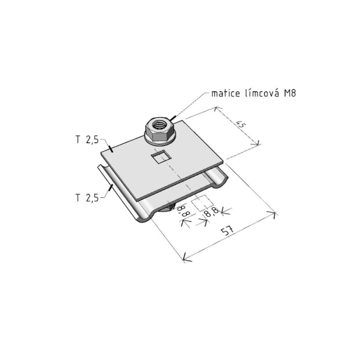 Držák žlabu Arkys Merkur 2 DZM 13 GZ ARK-214130