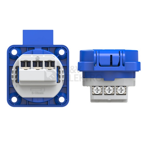 Obrázek produktu  Zásuvka vestavná PCE 104-0B 230V IP54 s víčkem modrá 2