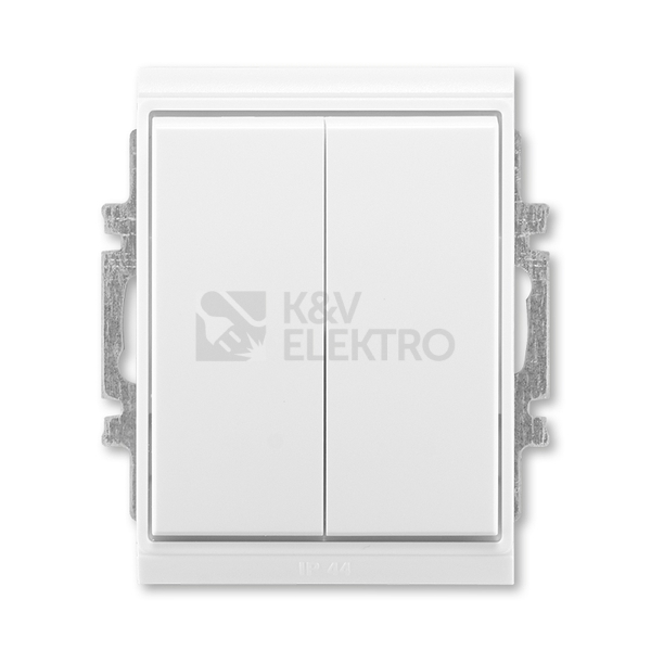 Obrázek produktu ABB Element,Time vypínač č.6+6 dvojitý IP44 bílá/ledová bílá 3558E-A52940 01 0