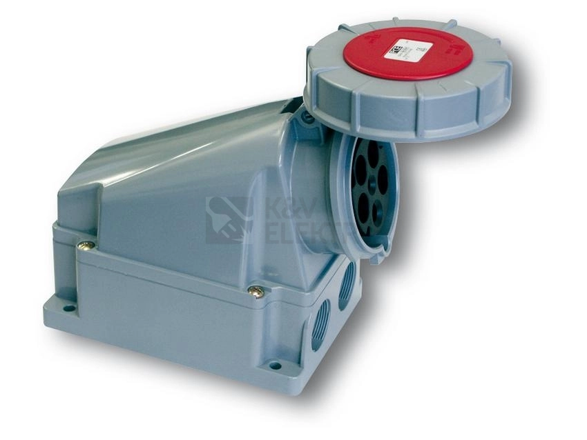 Obrázek produktu Zásuvka nástěnná PCE 135-6 63A/5P/400V IP67 Power Twist 0