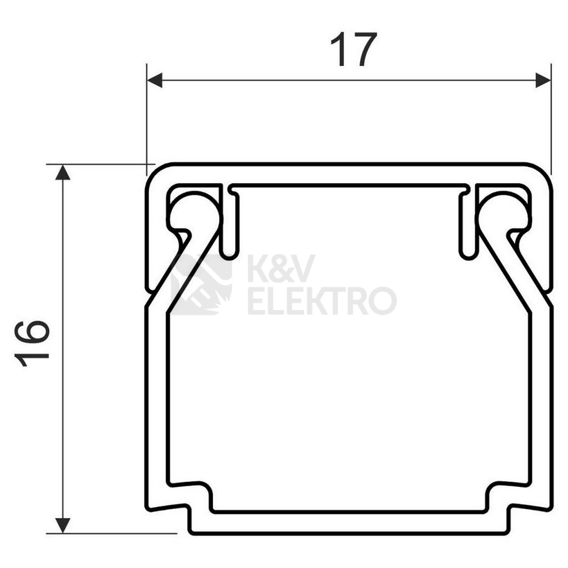 Obrázek produktu Lišta na kabely KOPOS LHD 17x17 HD 2m bílá 1