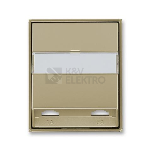 Obrázek produktu ABB Element,Time kryt zásuvky telefonní dvojnásobné (pro přístroj 5013U) šampaňská 5013E-A00215 33 0