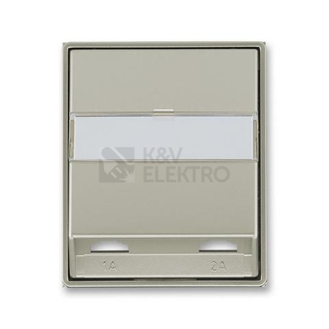 Obrázek produktu ABB Element,Time kryt zásuvky telefonní dvojnásobné (pro přístroj 5013U) starostříbrná 5013E-A00215 32 0