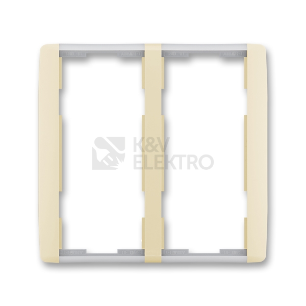 Obrázek produktu ABB Element 2x dvojrámeček slonová kost/ledová bílá 3901E-A00222 21 0