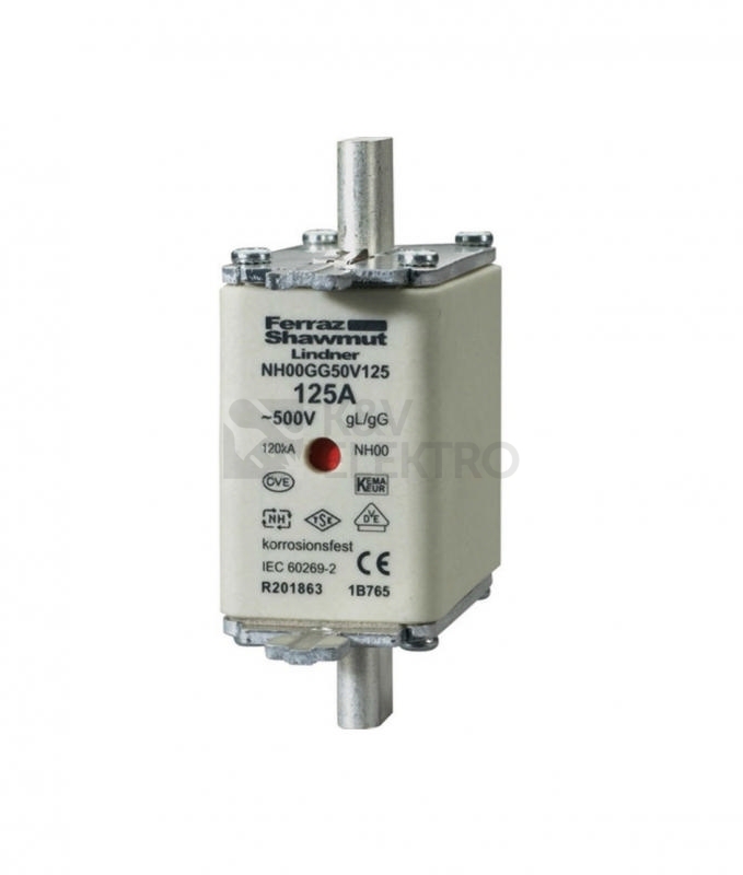 Obrázek produktu POJISTKA NH00/000 125A 500V gL/gG SIROKA 0