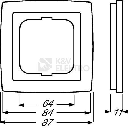 Obrázek produktu ABB Solo rámeček chromová matná 1754-0-4104 (1721-80) 2CKA001754A4104 1