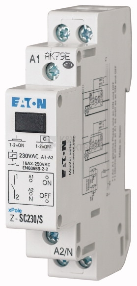 Obrázek produktu  Impulzní relé EATON Z-SC230/S s centrální funkcí 265299 0