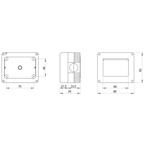 Gewiss 27 Combi skříňka IP40 3M šedá GW27003