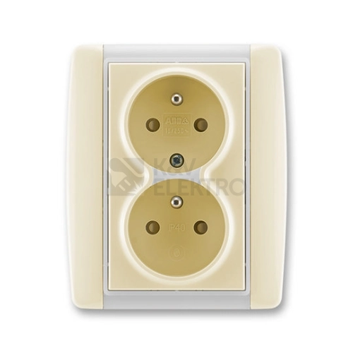 ABB Element dvojzásuvka slonová kost/ledová bílá 5512E-C02359 21