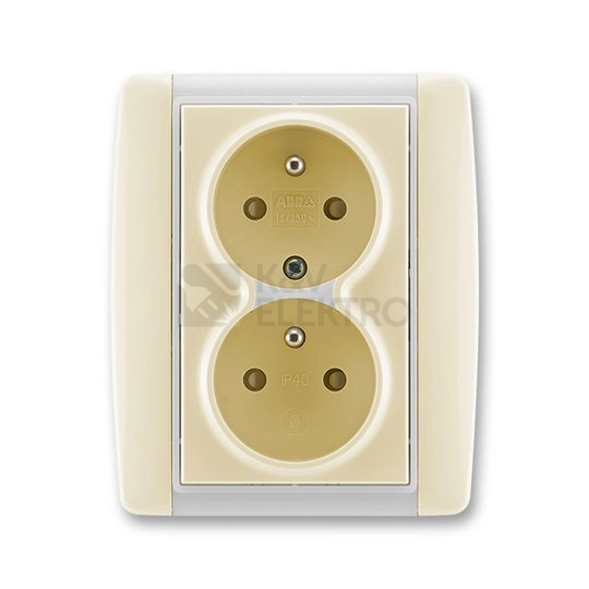 Obrázek produktu ABB Element dvojzásuvka slonová kost/ledová bílá 5512E-C02359 21 0