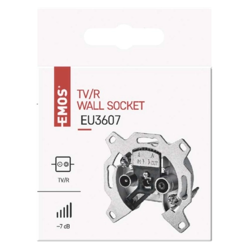 Anténní televizní zásuvka TV+R EMOS J0220J EU 3607 průběžná (obrázek 4)