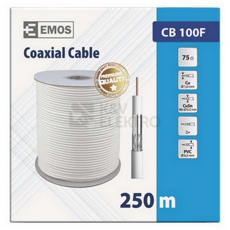 Obrázek produktu Koaxiální kabel CB100F EMOS S5241S bílý 3