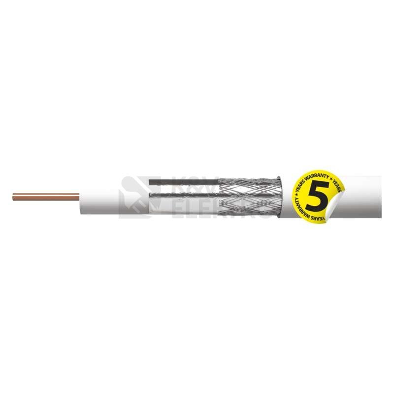 Obrázek produktu Koaxiální kabel CB100F EMOS S5241S bílý 5