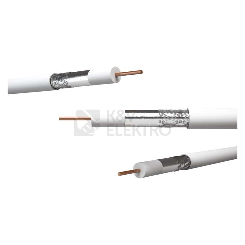Obrázek produktu Koaxiální kabel CB100F EMOS S5241S bílý 6