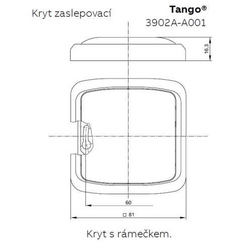 ABB Tango záslepka slonová kost 3902A-A001 C