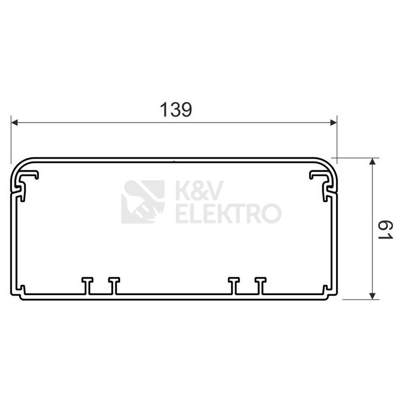 Obrázek produktu Parapetní žlab KOPOS EKE 140x60 HD 2m bílá 1