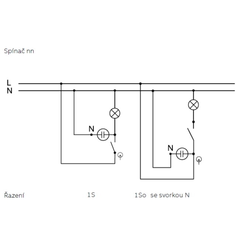 ABB vypínač č.1So, 1S 3559-A21345 se svorkou N
