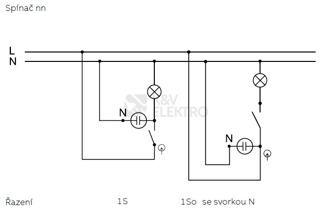 Obrázek produktu ABB vypínač č.1So, 1S 3559-A21345 se svorkou N 2