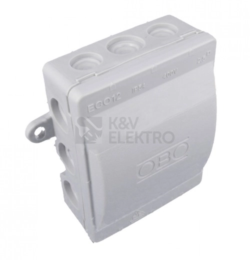 Obrázek produktu Krabice OBO ECO 12/5 IP54 100x88x42 se svorkovnicí šedá 2001007 0