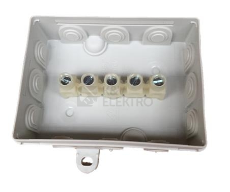 Obrázek produktu  Krabice OBO ECO 12/5 IP54 100x88x42 se svorkovnicí šedá 2001007 1