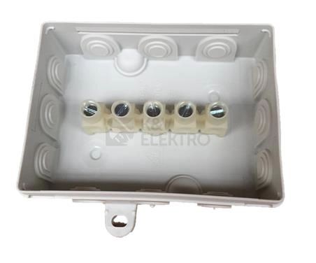 Obrázek produktu Krabice OBO ECO 12/5 IP54 100x88x42 se svorkovnicí šedá 2001007 1