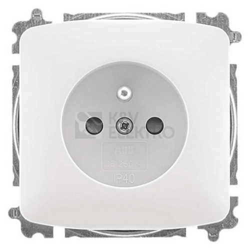 ABB Tango zásuvka bílá 5519A-A02357 B s clonkami