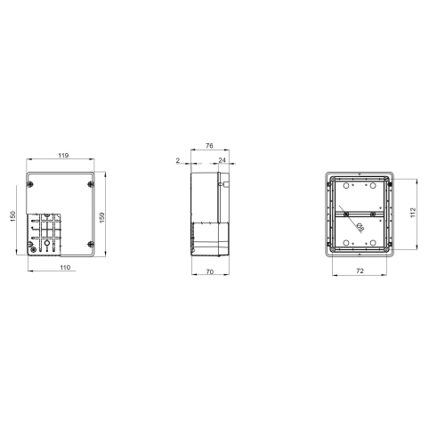 Rozvodná krabice GEWISS GW44406 150x110x70mm IP56 na omítku