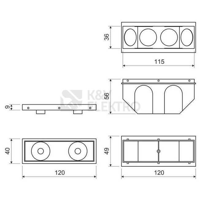 Obrázek produktu SBERNA KRABICE DO BETONU KBS-120 AB 1