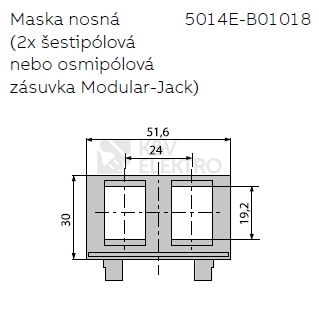 Obrázek produktu ABB nosná maska 5014E-B01018 Element, Time 2x keystone 1