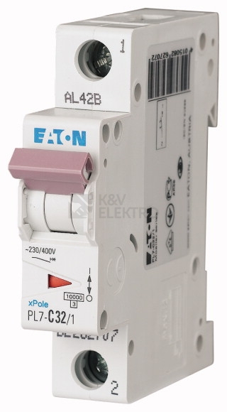 Obrázek produktu Jistič EATON PL7-D32/1 32A 262719 0