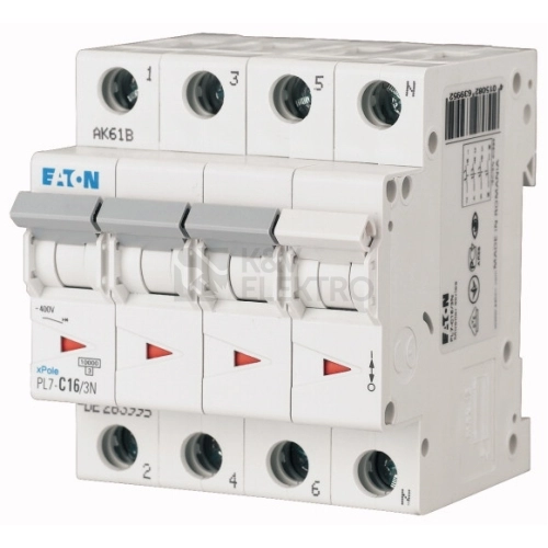 Jistič EATON PL7-13/3N/B 13A PL7-B13/3N 263984