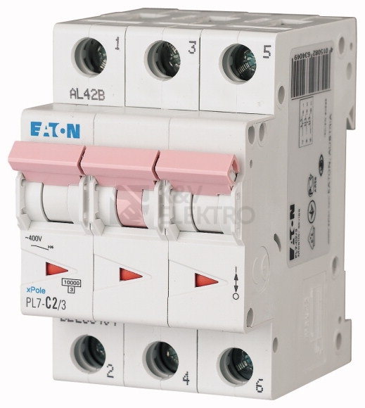 Obrázek produktu Jistič EATON PL7-2/3/C 2A PL7-C2/3 263404 0