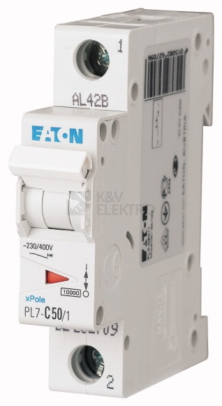 Obrázek produktu Jistič EATON PL7-C50/1 50A 262709 0