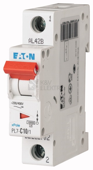 Obrázek produktu Jistič EATON PL7-C10/1 10A 262702 0