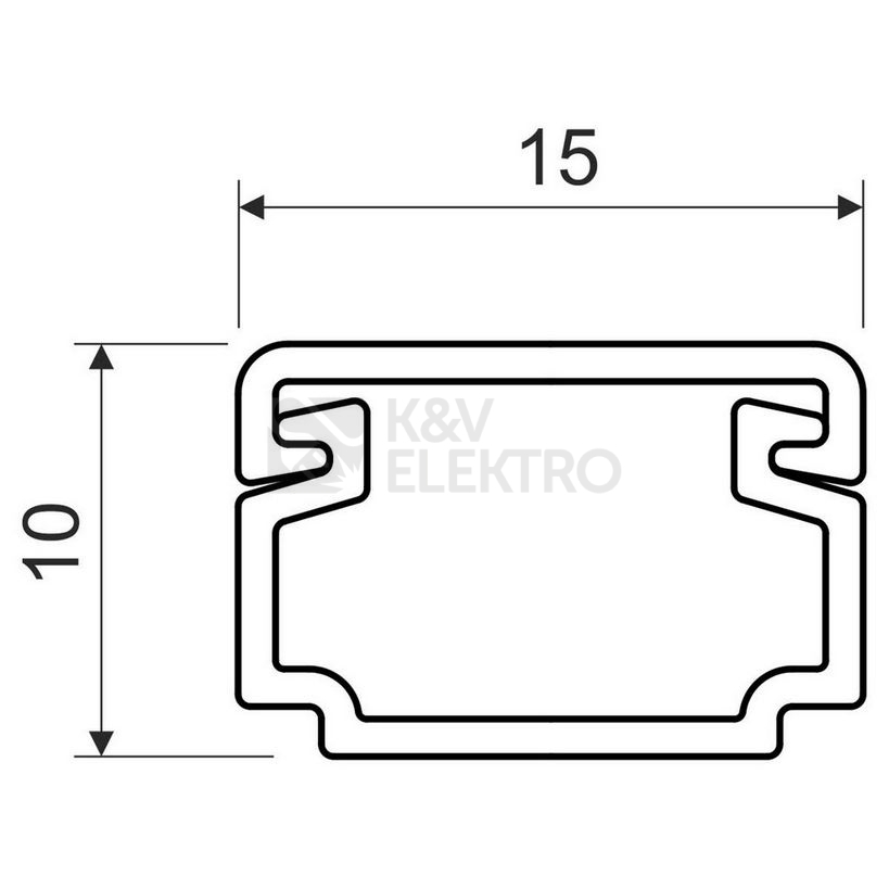 Obrázek produktu Lišta na kabely KOPOS LH 15x10 HD 2m bílá 1