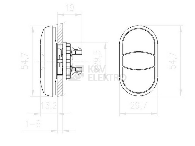 Obrázek produktu  Dvojtlačítko šipky nahoru/dolů černá EATON M22-DDL-S-X7/X7 216710 1