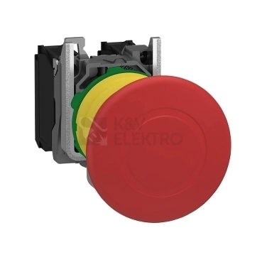 Obrázek produktu Schneider Electric Harmony ovládač nouzového zastavení červená s aretací 1NO+1NC XB5AS9445 0