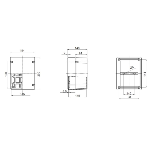 Rozvodná krabice GEWISS GW44417 190x140x140mm IP56 na omítku