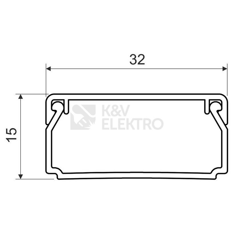 Obrázek produktu Lišta na kabely KOPOS LHD 32x15 HD 2m bílá 1