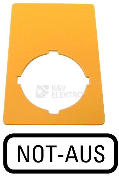 Obrázek produktu Označovací štítek "NOT-AUS" žlutý M22-XZK-D99 /216471/ 0