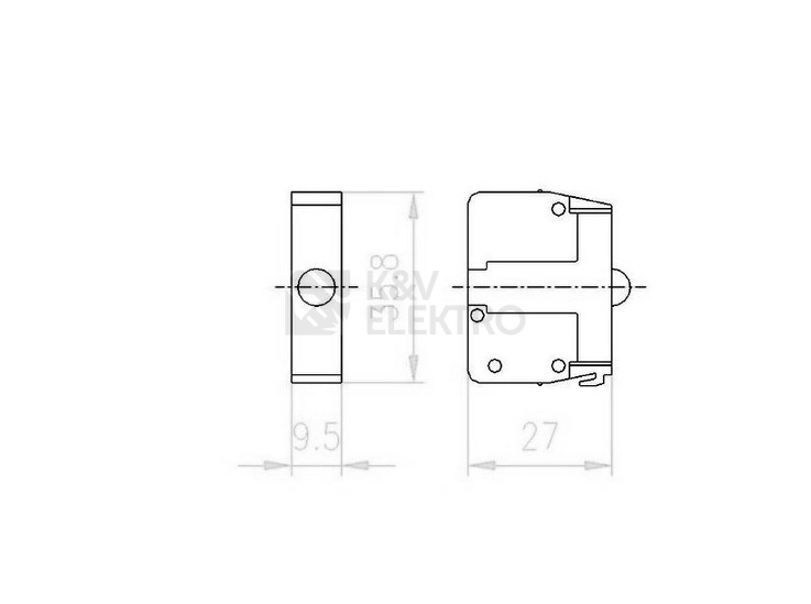 Obrázek produktu Ledka bílá čelní montáž bezšroubové svorky 85-264VAC 5-15mA EATON M22-CLED230-W /216575/ 1