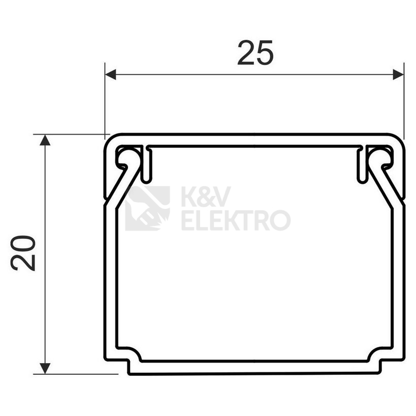 Obrázek produktu Lišta na kabely KOPOS LHD 25x20 HD 2m bílá 1