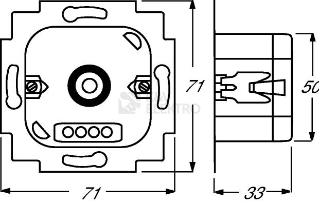 Obrázek produktu ABB stmívač otočný (6520 U) 6520-0-0227 (6520 U-500) 2CKA006520A0227 1