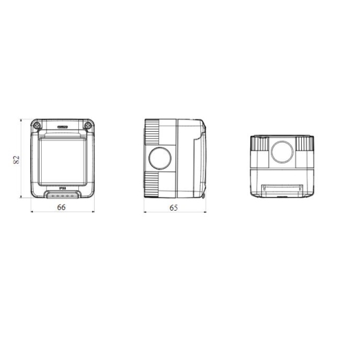 Gewiss 27 Combi skříňka IP55 2M šedá GW27042